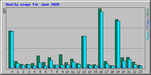 Hourly usage for June 2026